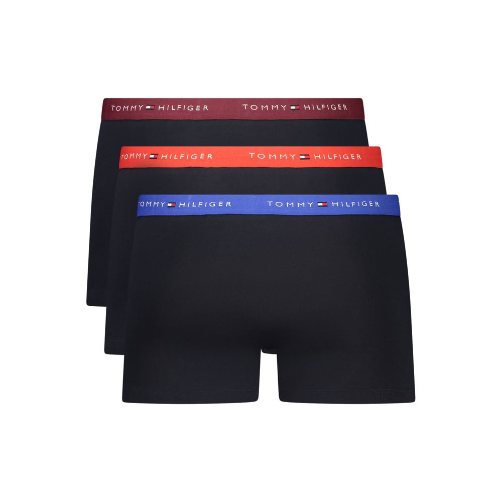 Tommy Hilfiger Men's Cotton Underwear Boxer Shorts - Black Blue Bordeaux Red Print
