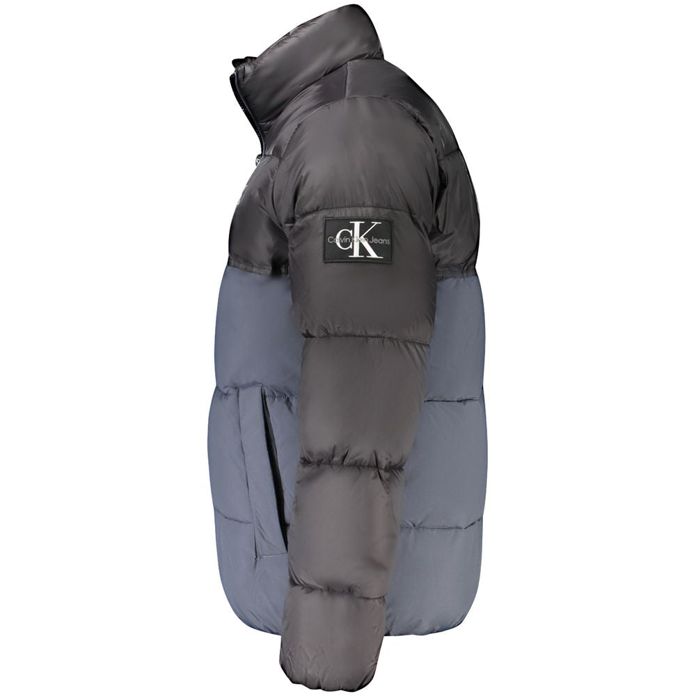 Windbreaker Jacket by Calvin Klein for men in polyester black, blue & print features an stylish silhouette, showcasing a sophisticated and performance-driven pockets & windproof for a premium, stylish look.