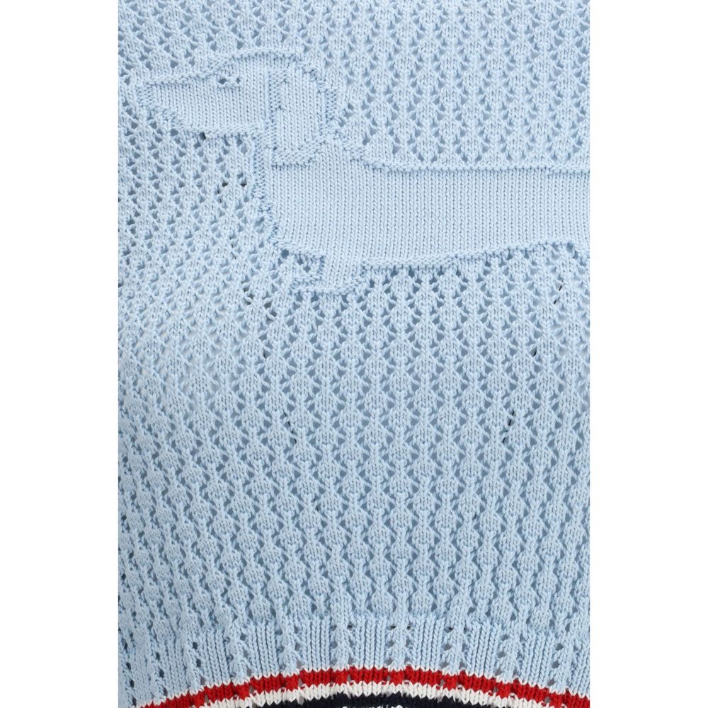 Thom Browne Light Blue Cotton T-Shirt