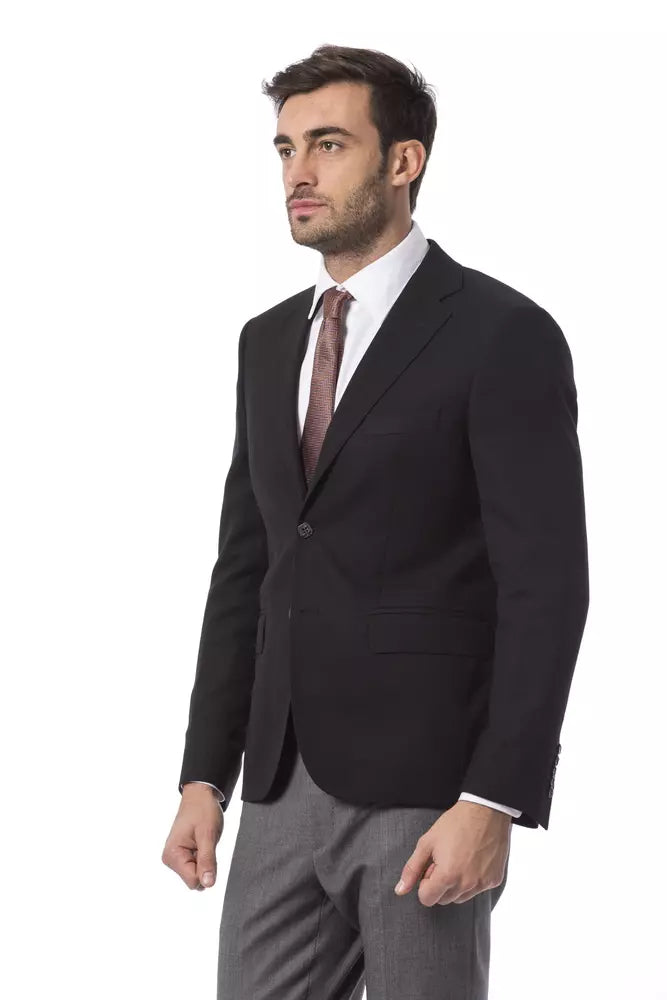 Billionaire Italian Couture Men's Wool Blazer - Black
