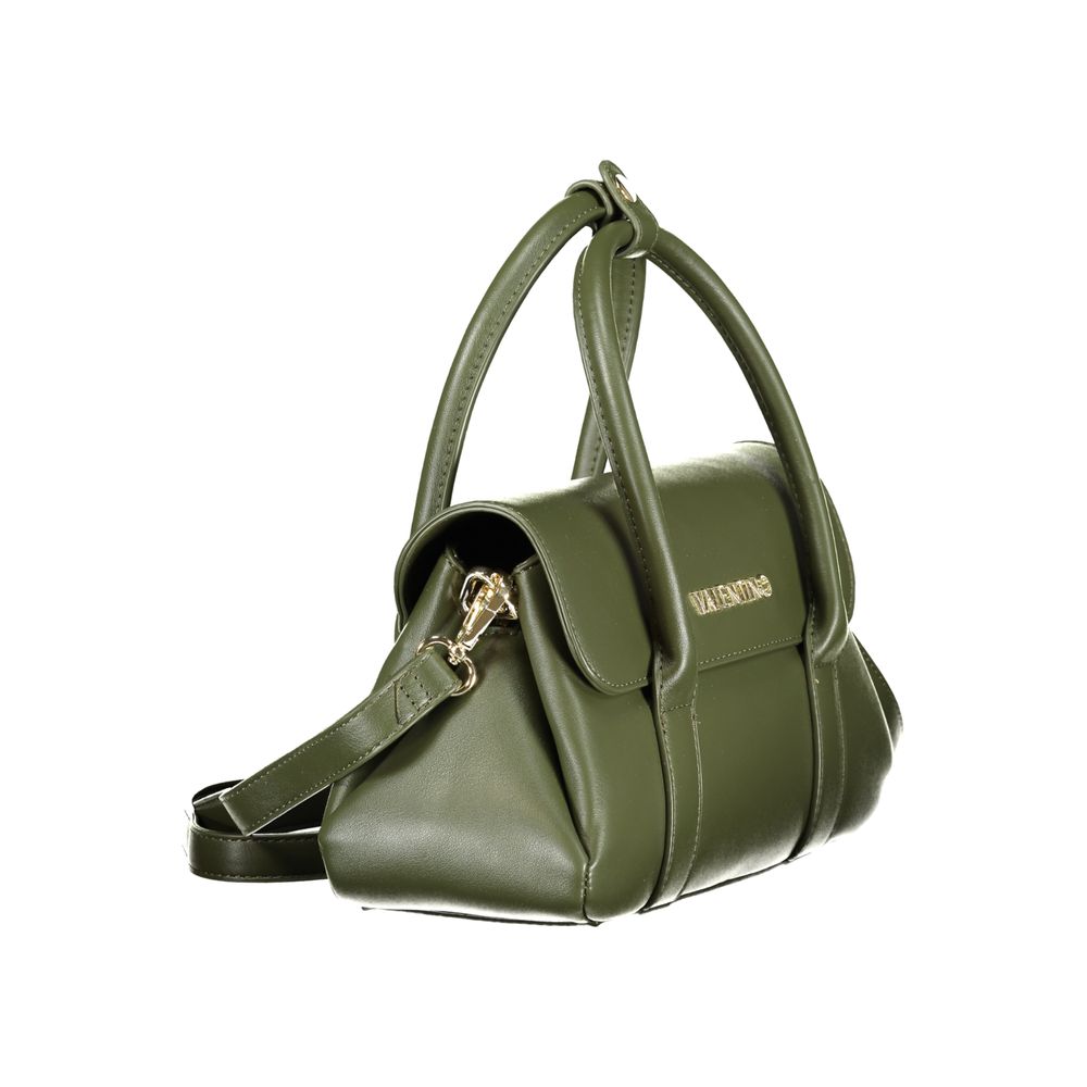 Mario Valentino Polyurethane Handbag - Brown Green Signature