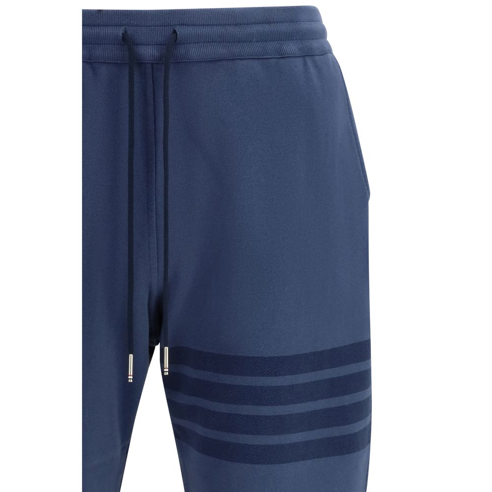 Thom Browne Men's Regular Fit Cotton Jogger Sweatpants - Blue Striped