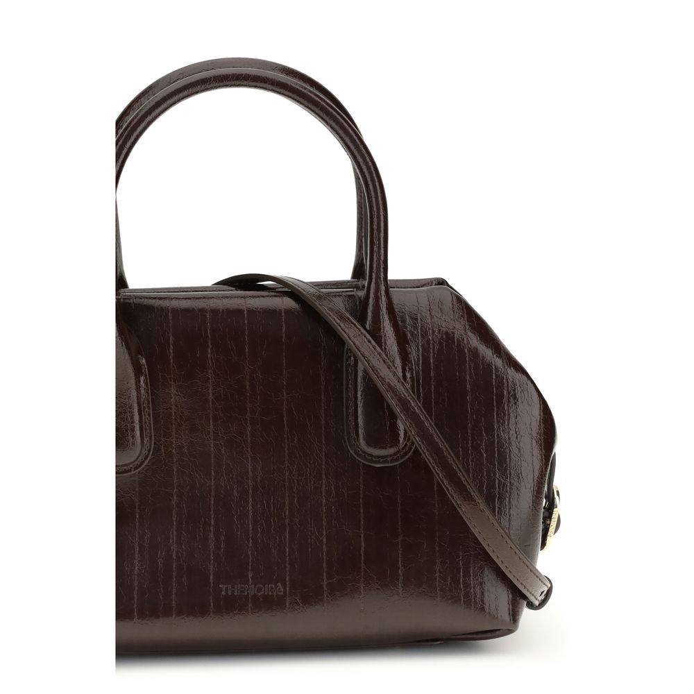 THEMOIRè Tallia Trank Polyethylene & Polyurethane Small 2-in-1 Shoulder Crossbody Bag - Brown Print Striped