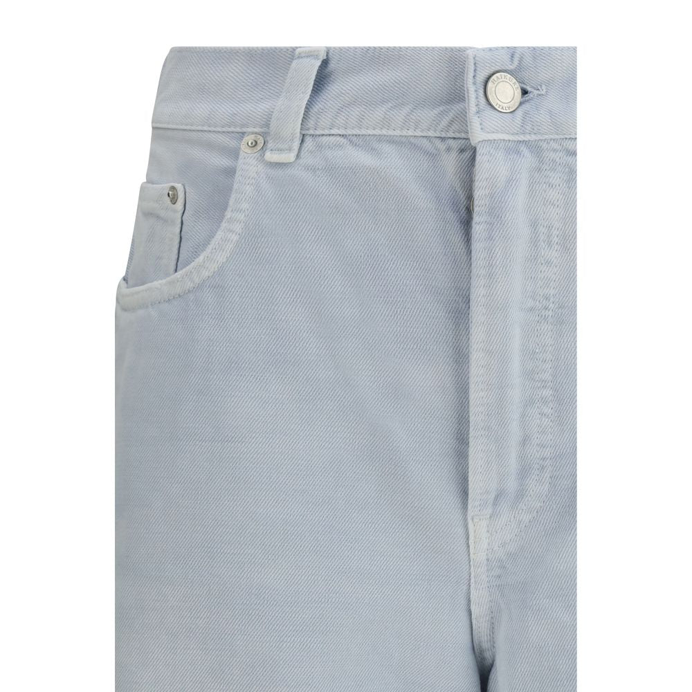 Haikure Women's Regular Fit Mid Rise Denim Cotton Shorts - Blue