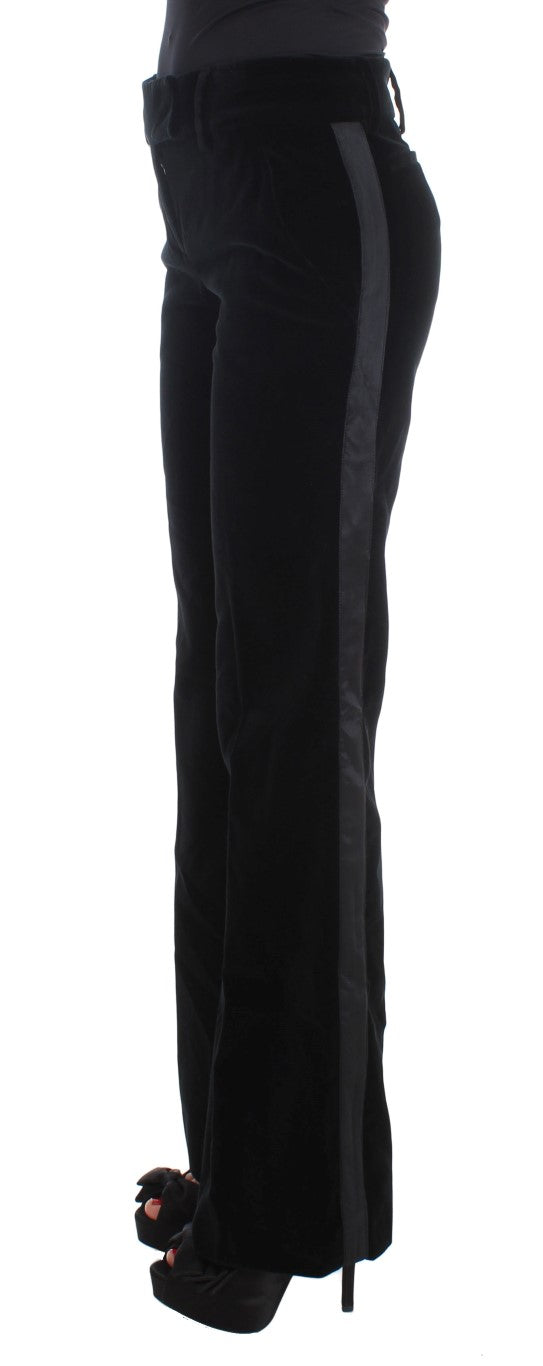 Ermanno Scervino Women's Wide Silk & Viscose Jeans - Black