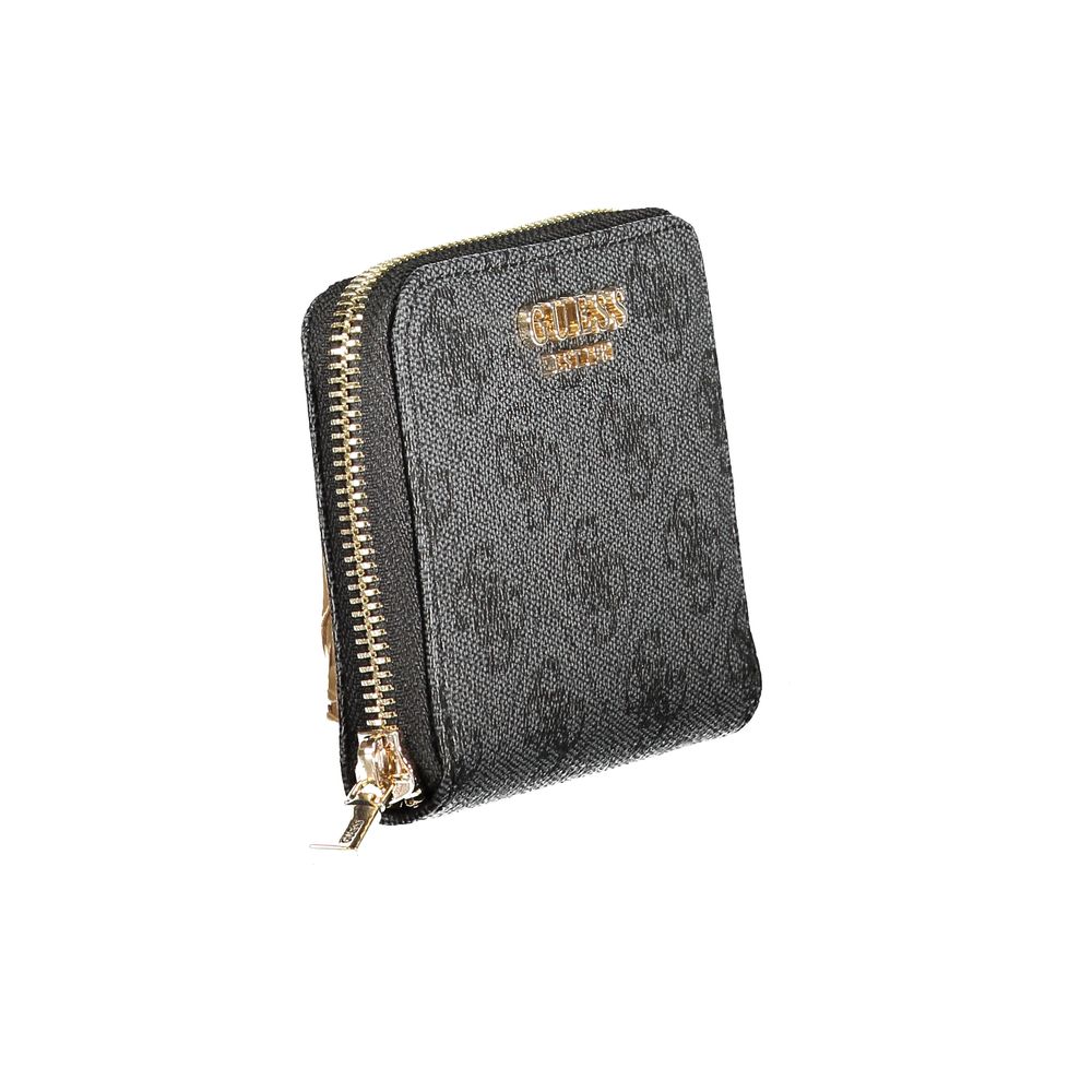Cardholder Wallet by Guess Jeans for women in polyethylene black showcases a discerning silhouette, artfully capturing the essence of Laurel Polyethylene Cardholder Wallet with its functional card-organization coin-purse.