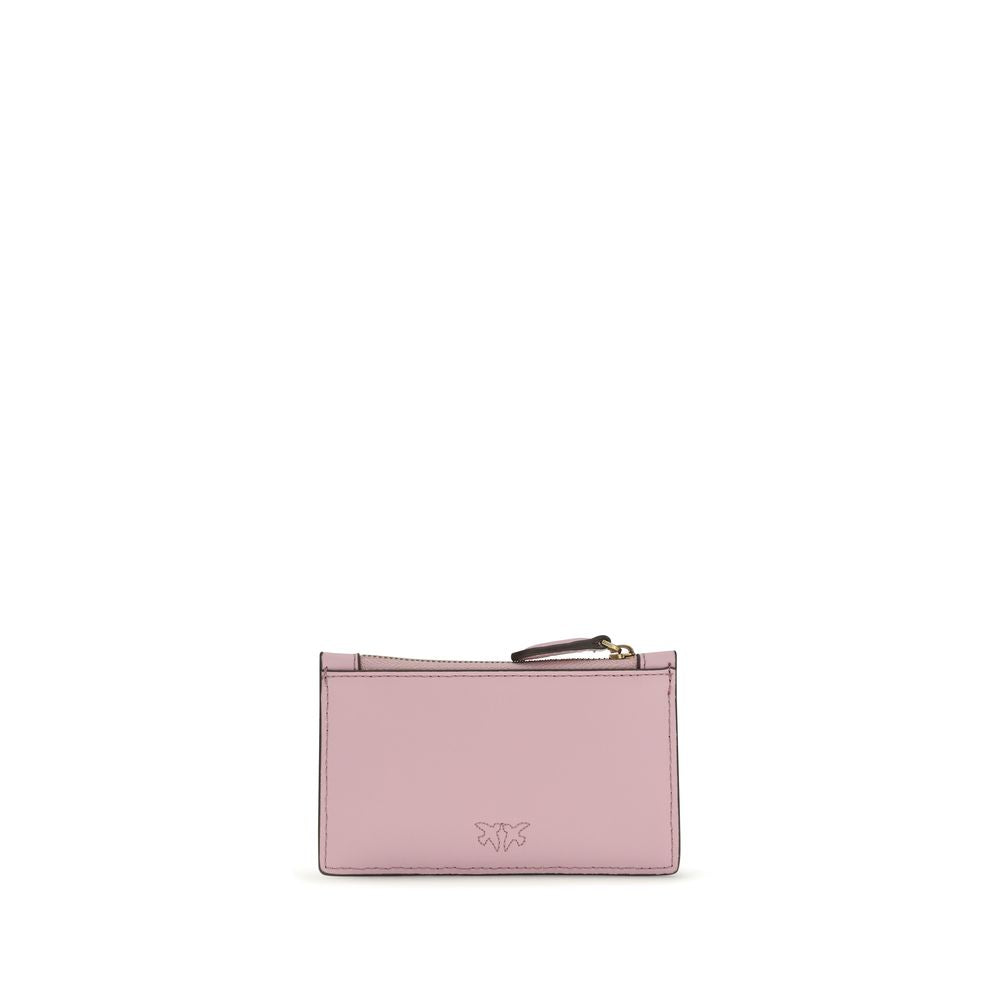 PINKO Love Birds Bos Taurus Calf Leather Cardholder Wallet - Multicolor