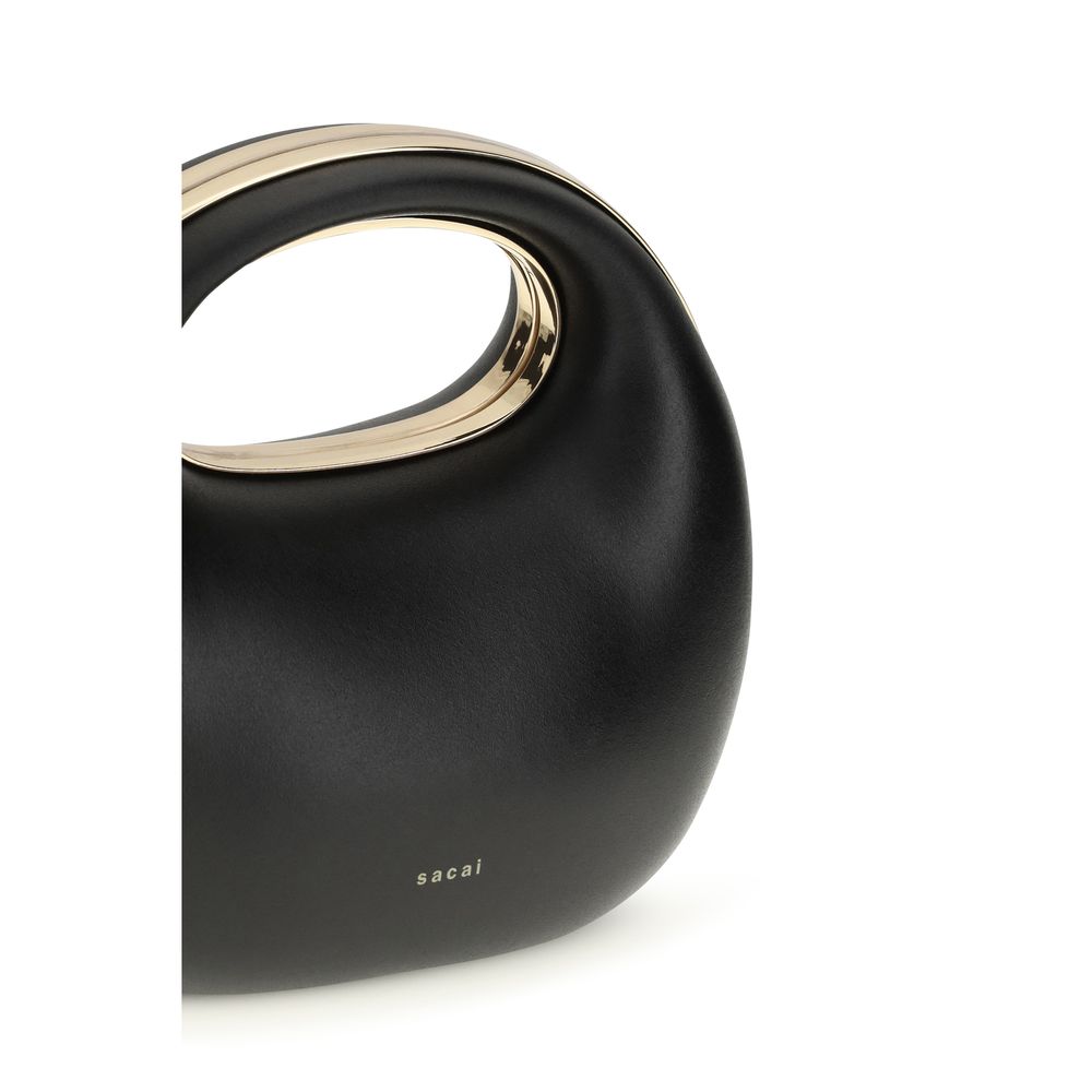 Sacai Bos Taurus Calf Leather Handbag - Black Gold