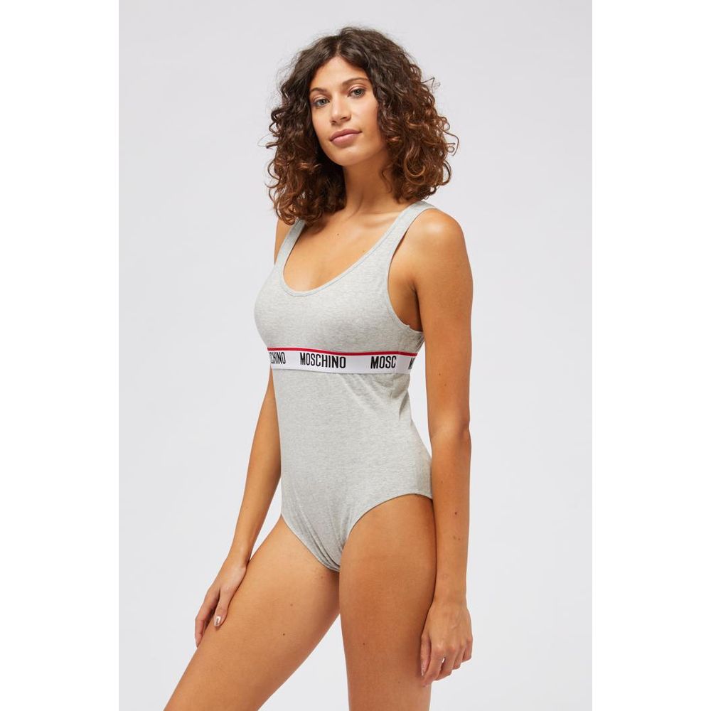 Moschino Women's Bodysuit Stretch Cotton - Gray