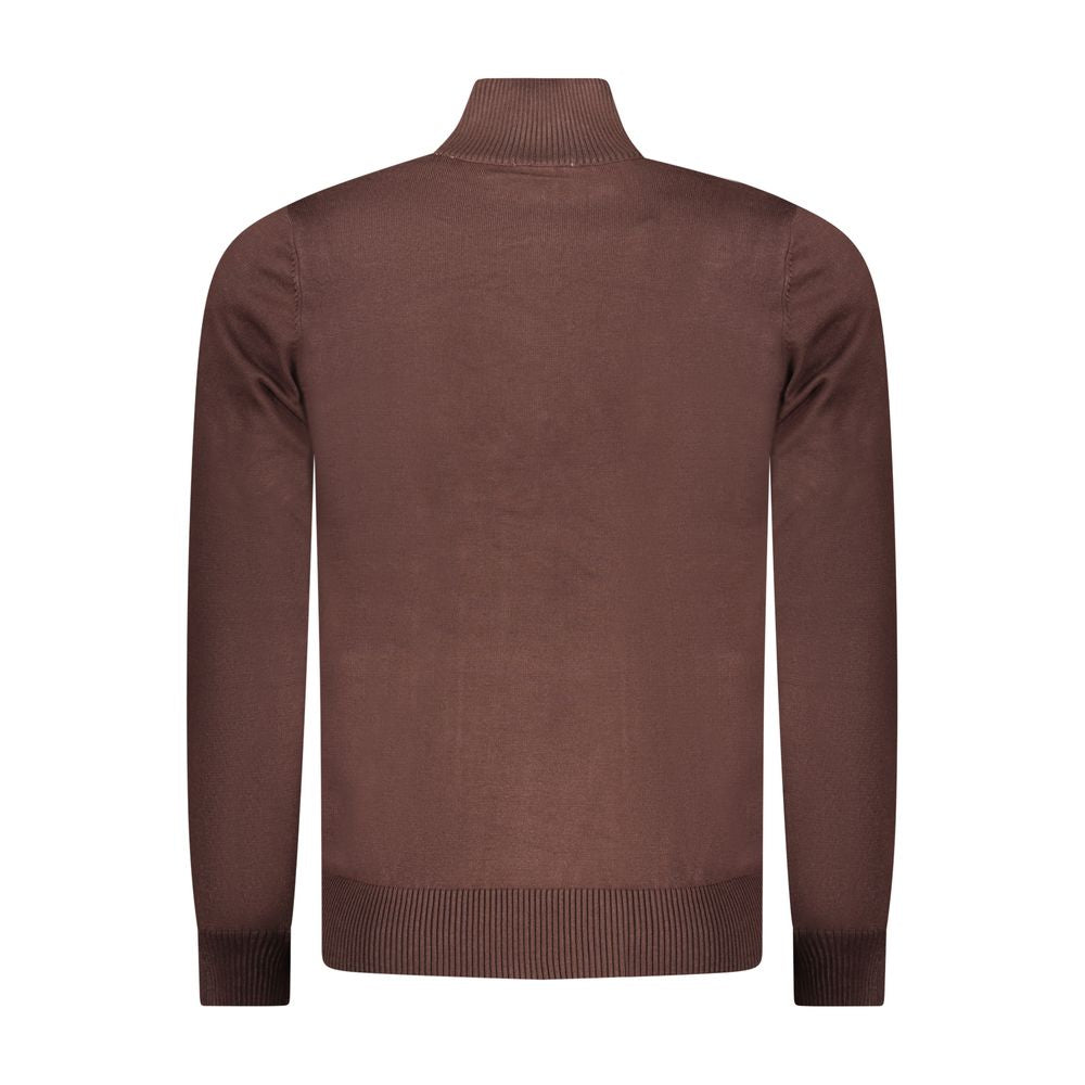 Coveri Moving Men's Nylon & Viscose Sweatshirt - Brown