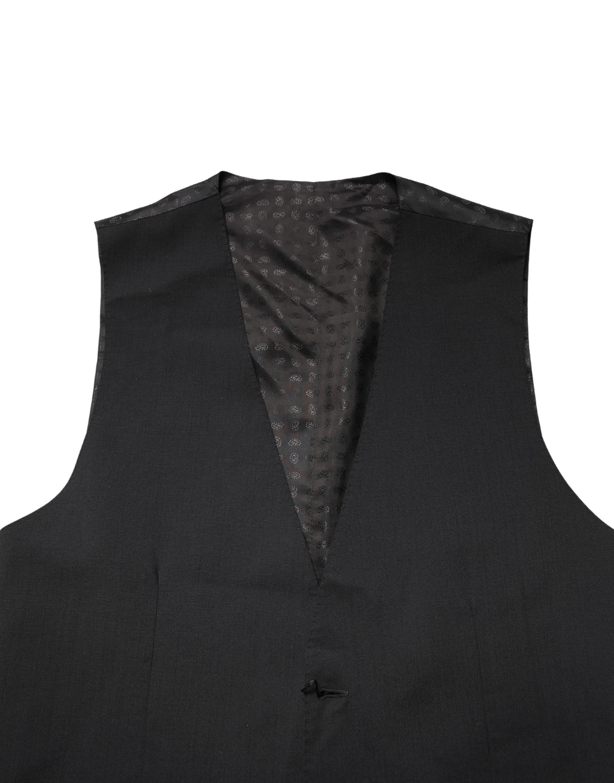 Dolce & Gabbana Men's Virgin Wool Silk Polyester & Viscose Vest - Black