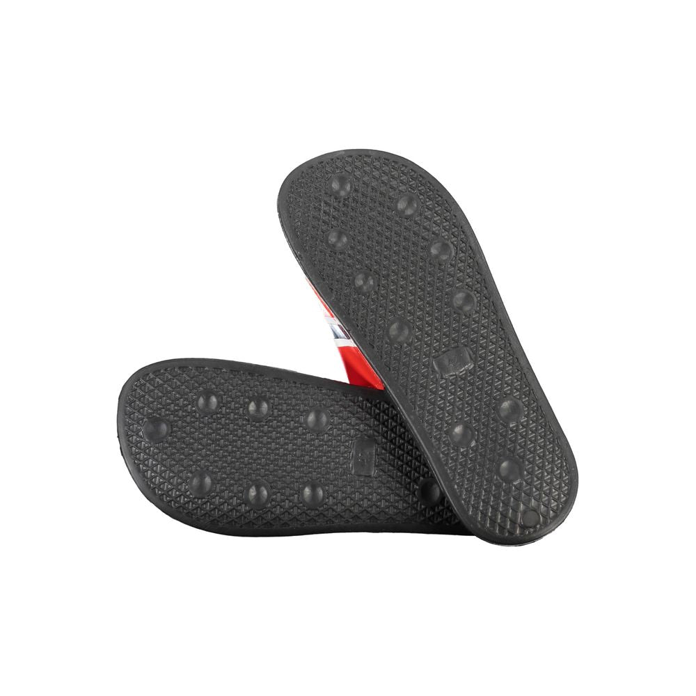 Slider Slippers by Norway 1963 for men in plastic black & print features an effortless chic Men's Plastic Slider Slippers aesthetic, defined by a and a refined .