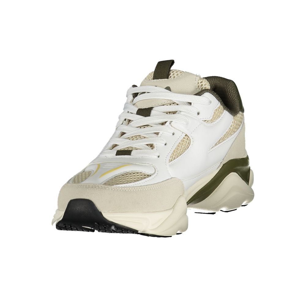Fila Men's Athletic Polyester Sneakers - Green Olive White Yellow Print