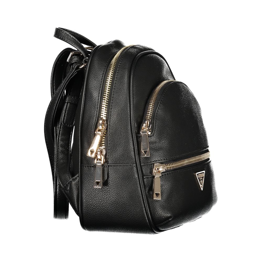 Guess Jeans Nero Poliuretano Women Backpack