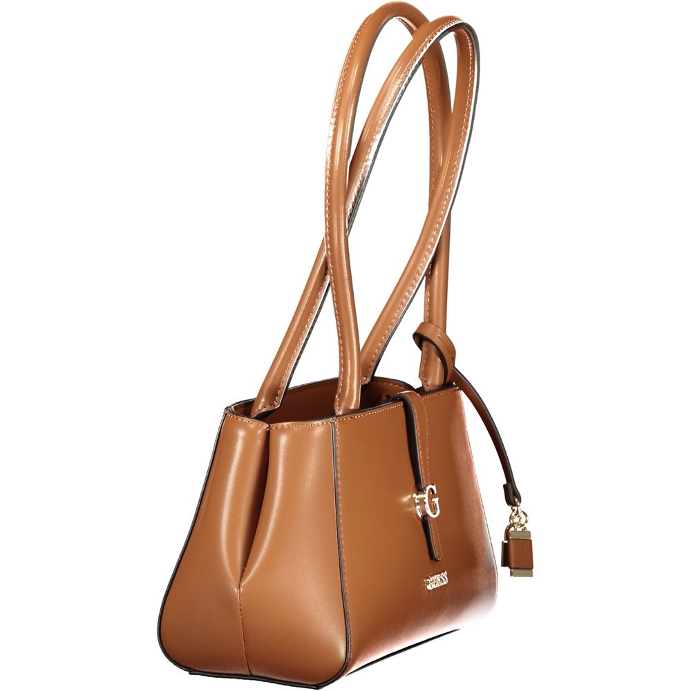 Guess Jeans Cambogia Carrie Polyurethane Leather Handbag - Brown