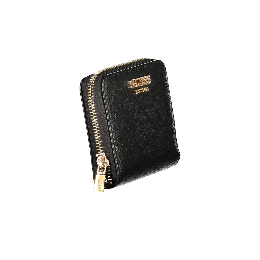 Cardholder Wallet by Guess Jeans for women in polyurethane black & signature presents a architectural silhouette from the Laurel Polyurethane Cardholder Wallet collection, showcasing architectural card-organization coin-purse for a architectural finish.