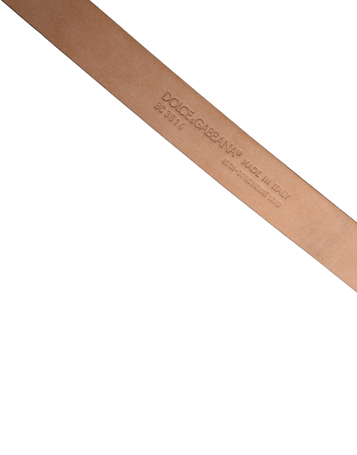 Dolce & Gabbana Calf & Goat Leather Metal Belt - Brown Silver