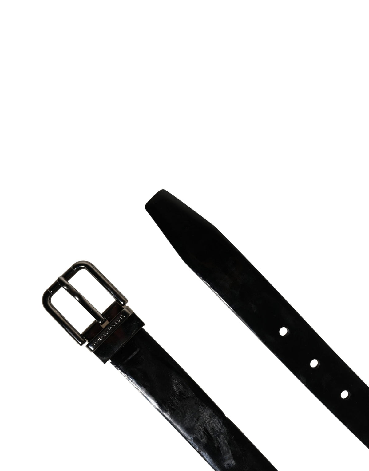 Dolce & Gabbana Calf Leather Belt - Black Silver