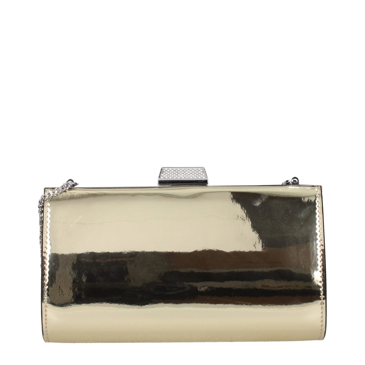 Jimmy Choo Synthetic Polyurethane Leather Clutch Handbag - Gold
