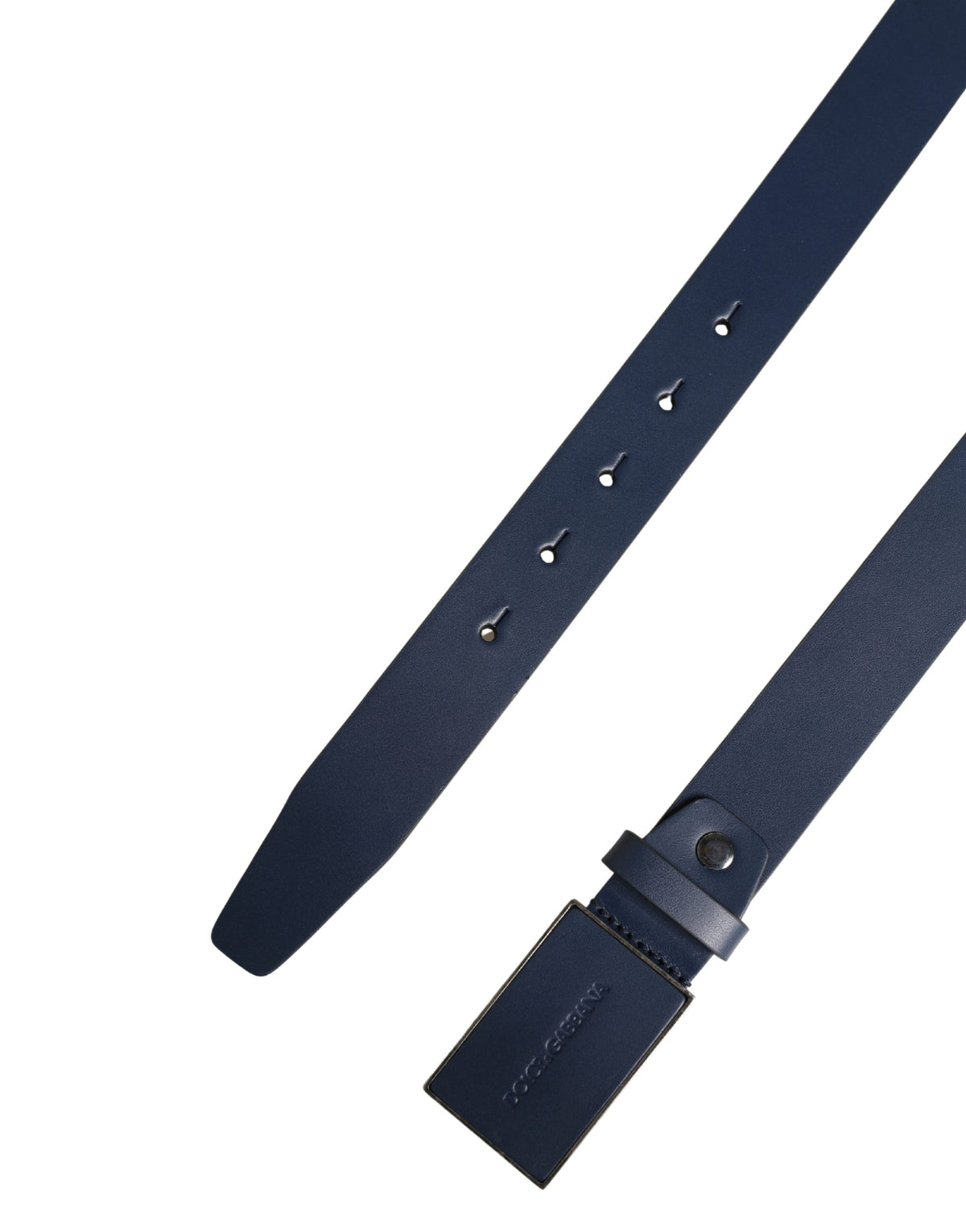 Dolce & Gabbana Calf Leather Belt - Blue Gold