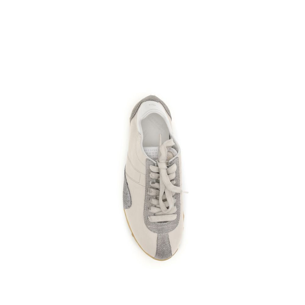 Maison Margiela Women's Athletic Suede Leather Sneakers - Beige