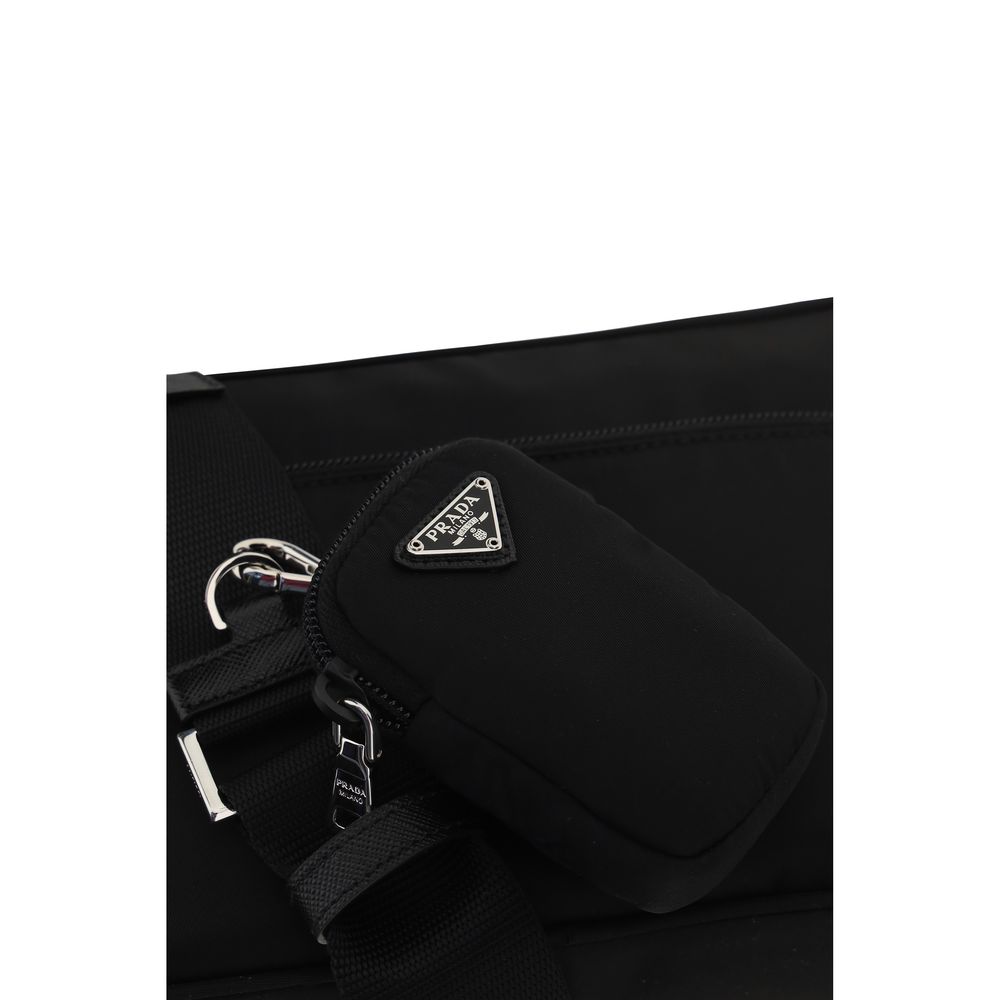 Prada Nylon Evening Shoulder Bag - Black Signature