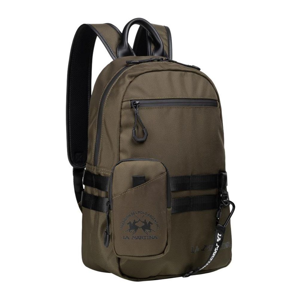 La Martina Polyamide & Polyester Backpack - Bicolour Green