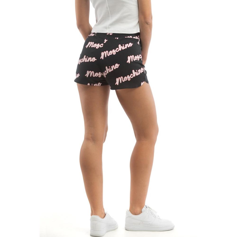 Moschino Women's Stretch Cotton Shorts - Black Multicolor