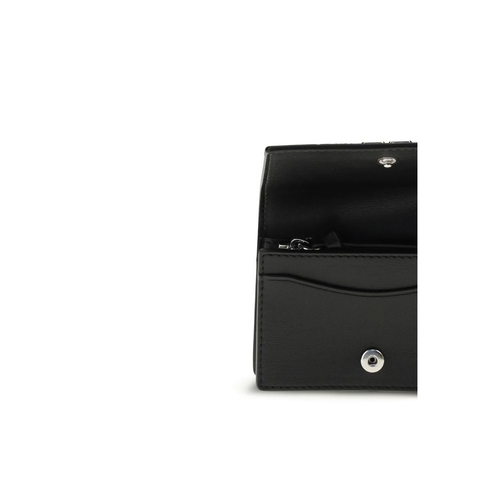 Ganni Poodle Polyester & Polyurethane Cardholder Wallet - Black Print