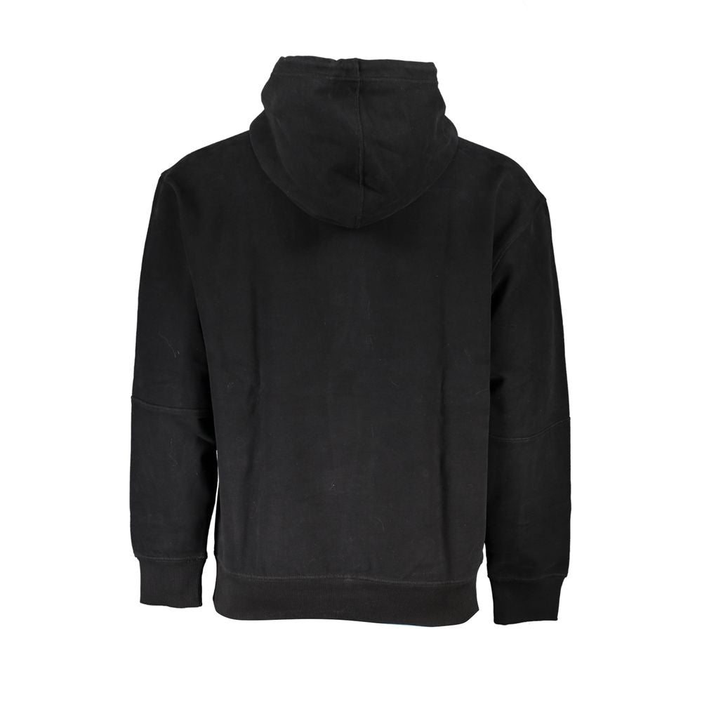 Sweatshirt Hoodie by Hugo Boss for men in cotton polyester black showcases a city-ready silhouette, artfully detailed with a signature and for a city-ready finish.
