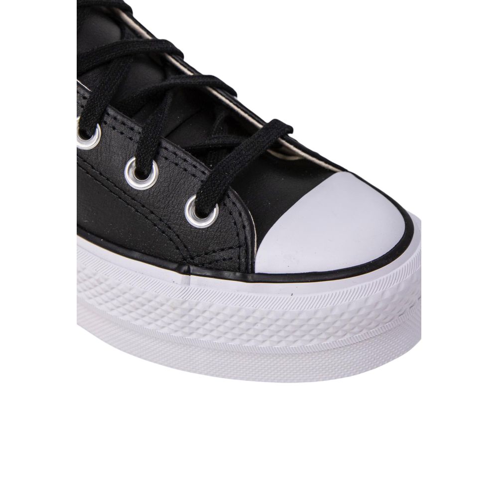 Converse Icon Star Women's High Top Polyethylene Polyurethane & Denim Sneakers - Black Signature