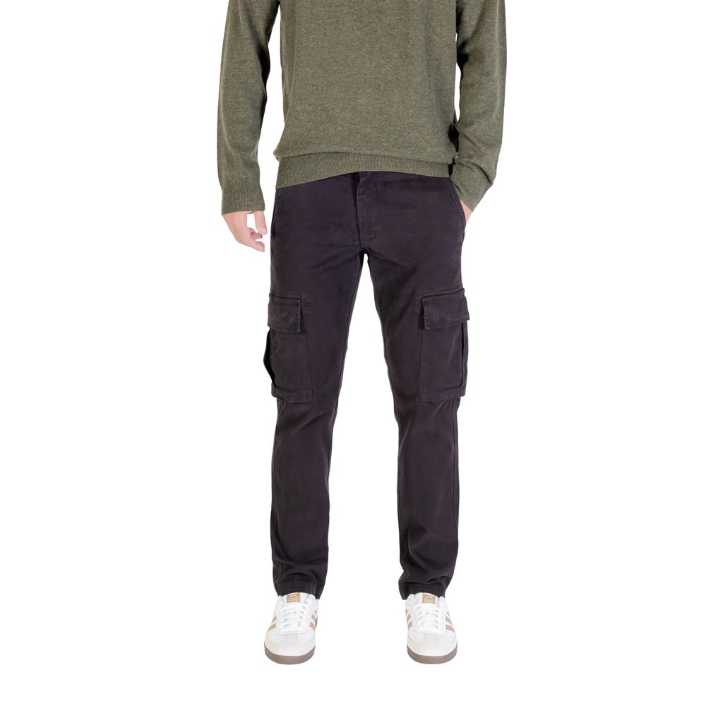 Lyle & Scott Men's Relaxed Fit Regular Stretch Cotton Cargo Pants - Black Signature