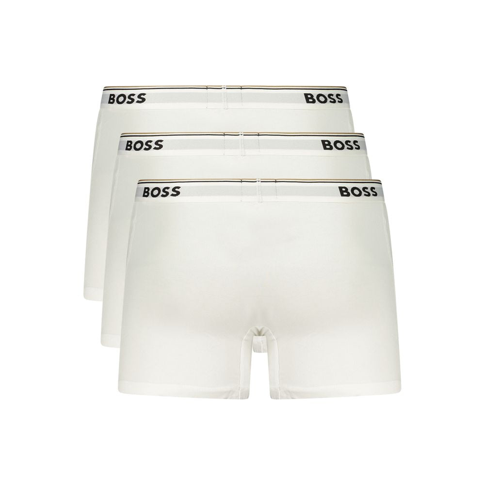 Hugo Boss Crisp Men's Stretch Cotton Underwear Boxer Briefs - White