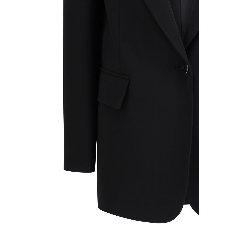 Max Mara Women's Single Breasted Acetate & Polyester Blazer - Black