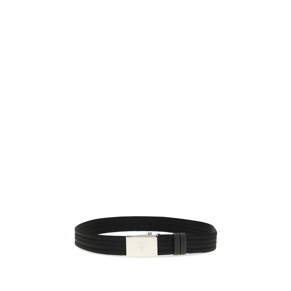 Prada Polyester & Nylon Belt - Black Striped