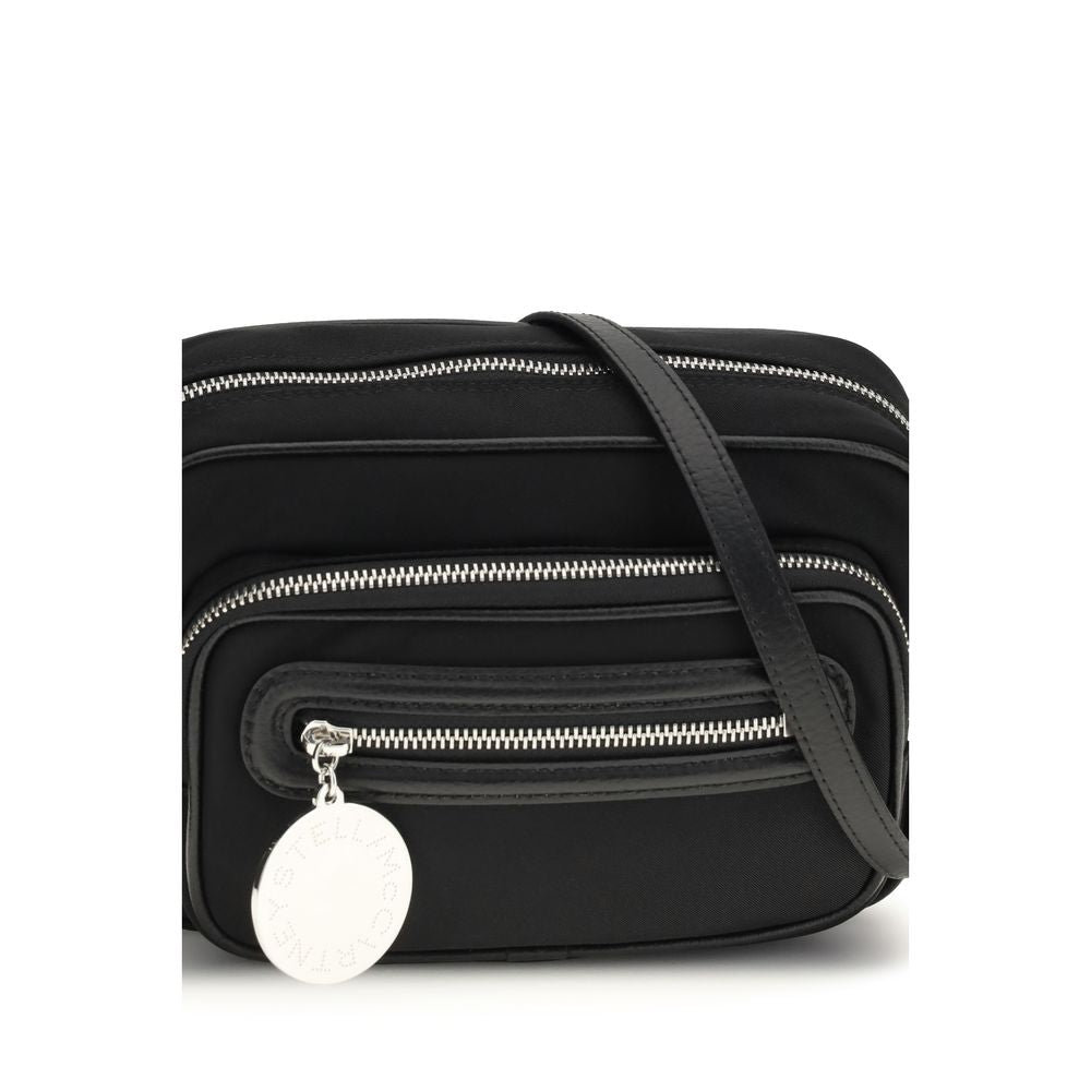 Stella McCartney Dartmoor Polyamide Faux Leather Shoulder Backpack - Black Silver