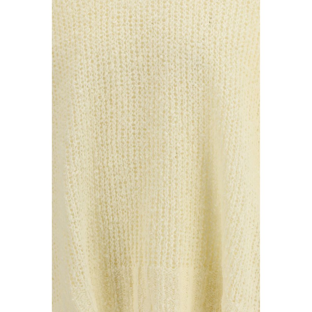 Jil Sander Men's Regular Fit Crew Neck Linen Sweatshirt - Bicolour