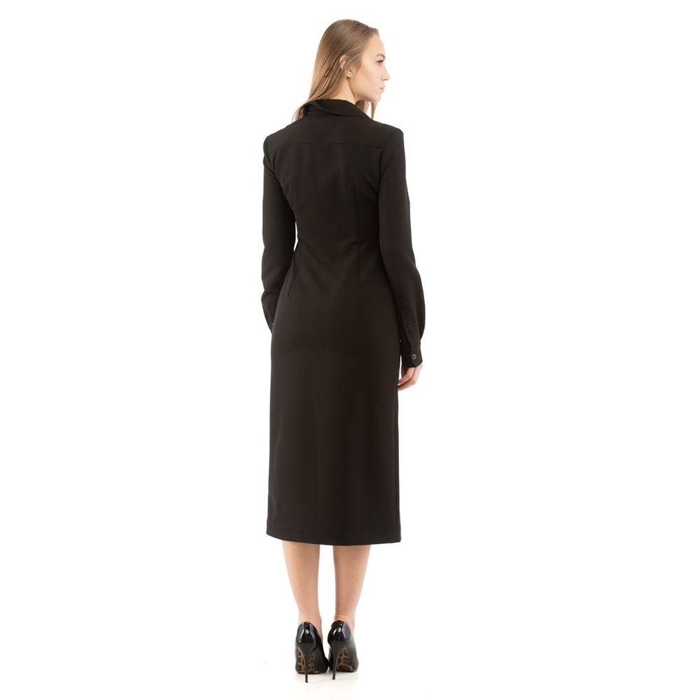 Moschino Women's Gown Long-Sleeve Polyester Long Dress - Black