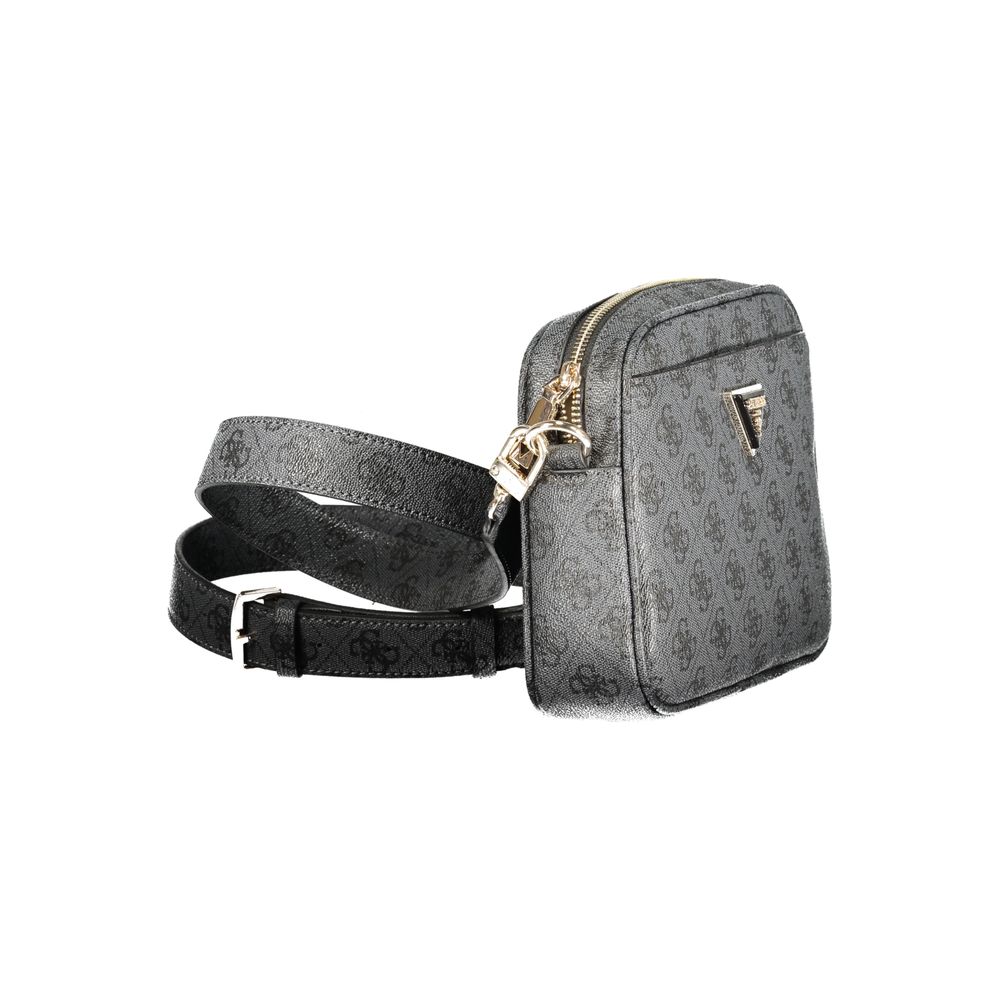 Guess Jeans Meridian Polyurethane Leather Handbag - Black