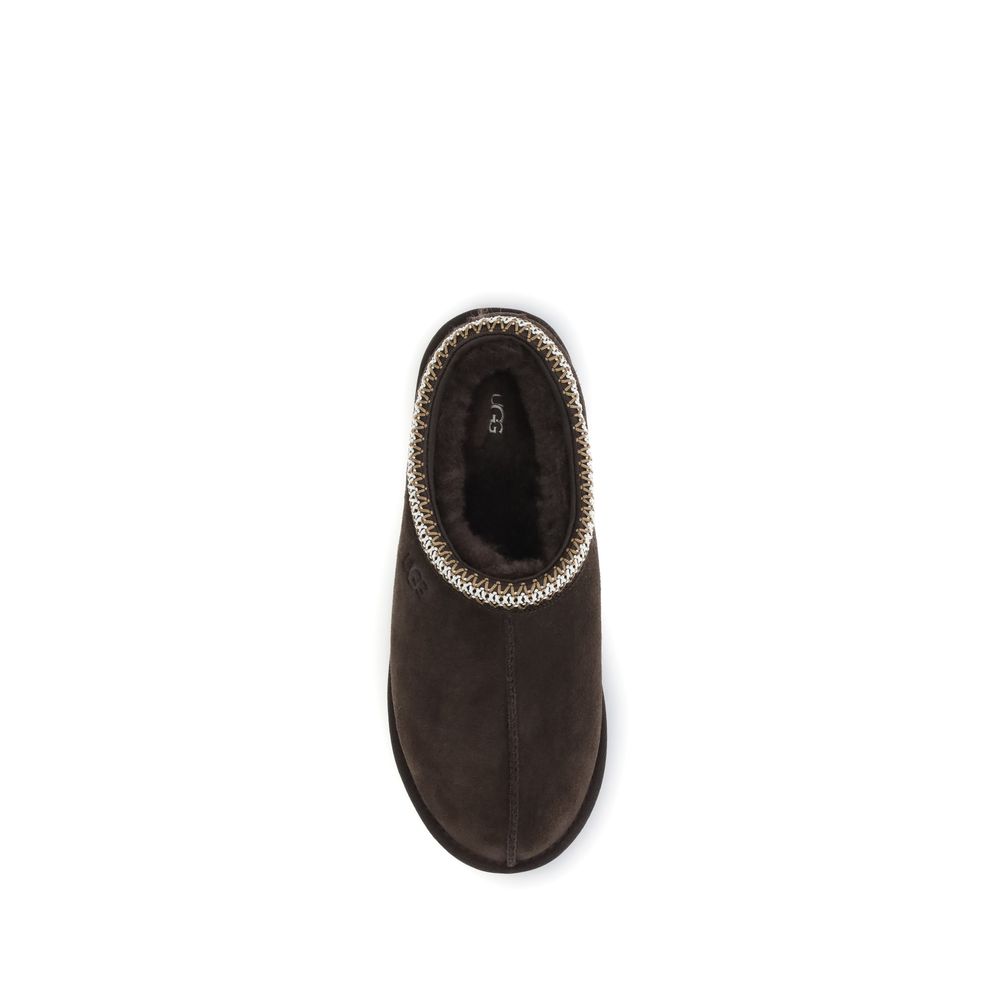 UGG Men's Polyester Suede Leather Flat Mule Mules Shoes - Brown