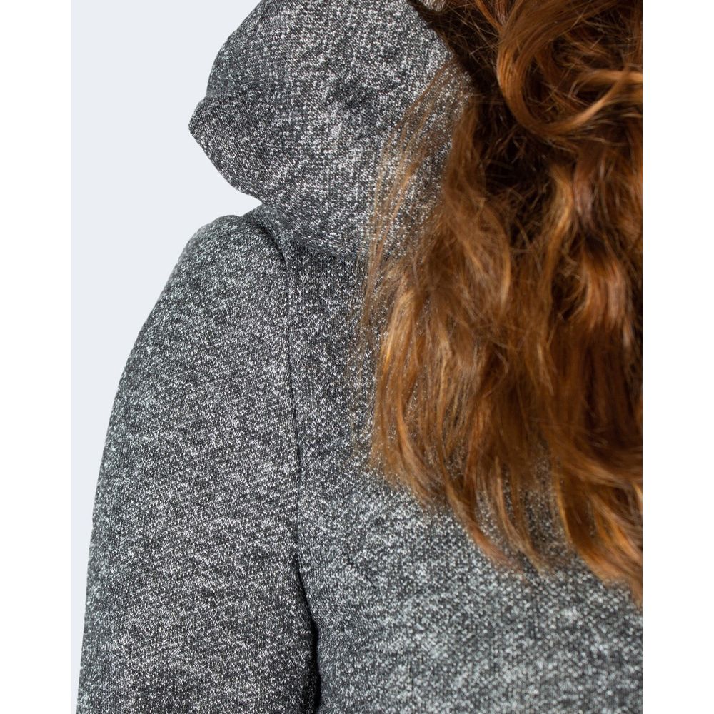 Only Women's Cotton Polyester Hooded Overcoat - Gray