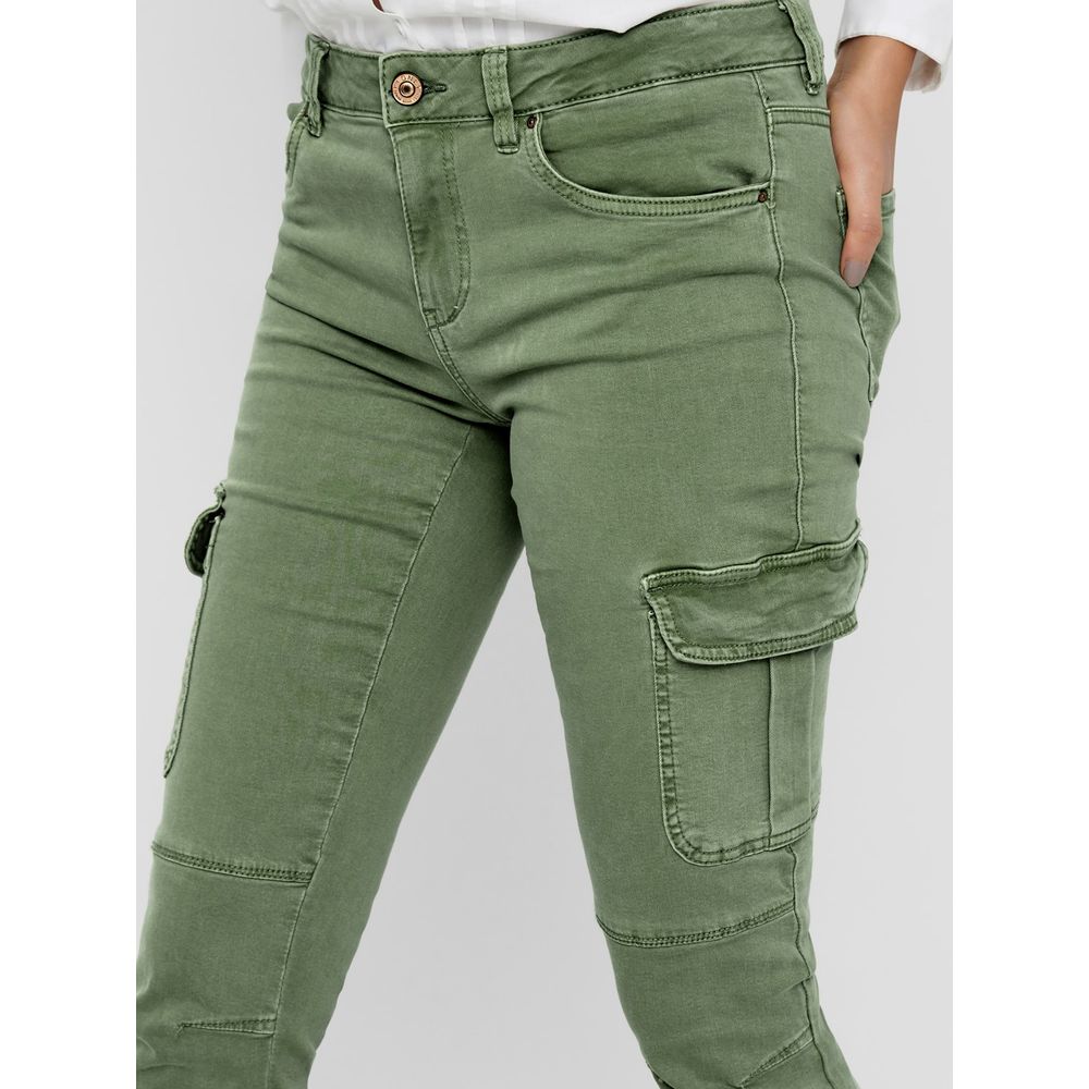 Only Women's Skinny Stretch Cotton Trousers - Green
