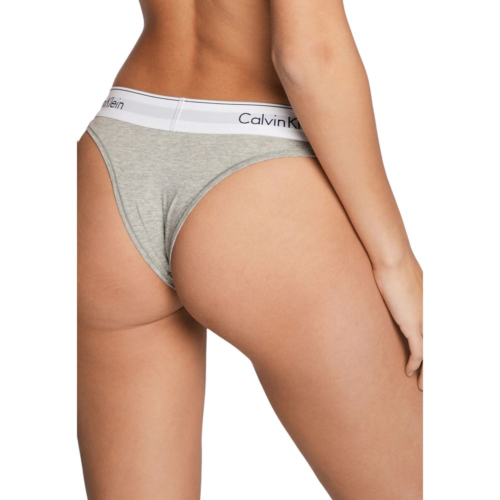 Underpants by Calvin Klein Underwear for women in stretch cotton & modal gray & natural features a discreet silhouette, showcasing the sophisticated design of the Women's Stretch Cotton & Modal Underpants with a discreet fit.