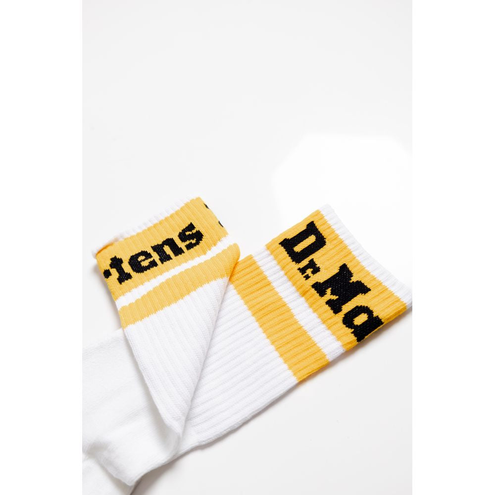 Dr. Martens Crisp Men's Calf Leather & Cotton Socks - White