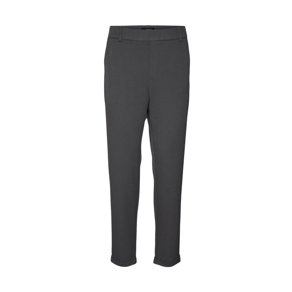 Vero Moda Women's Straight-Leg Regular-Fit Stretch Viscose Polyester Trousers - Gray