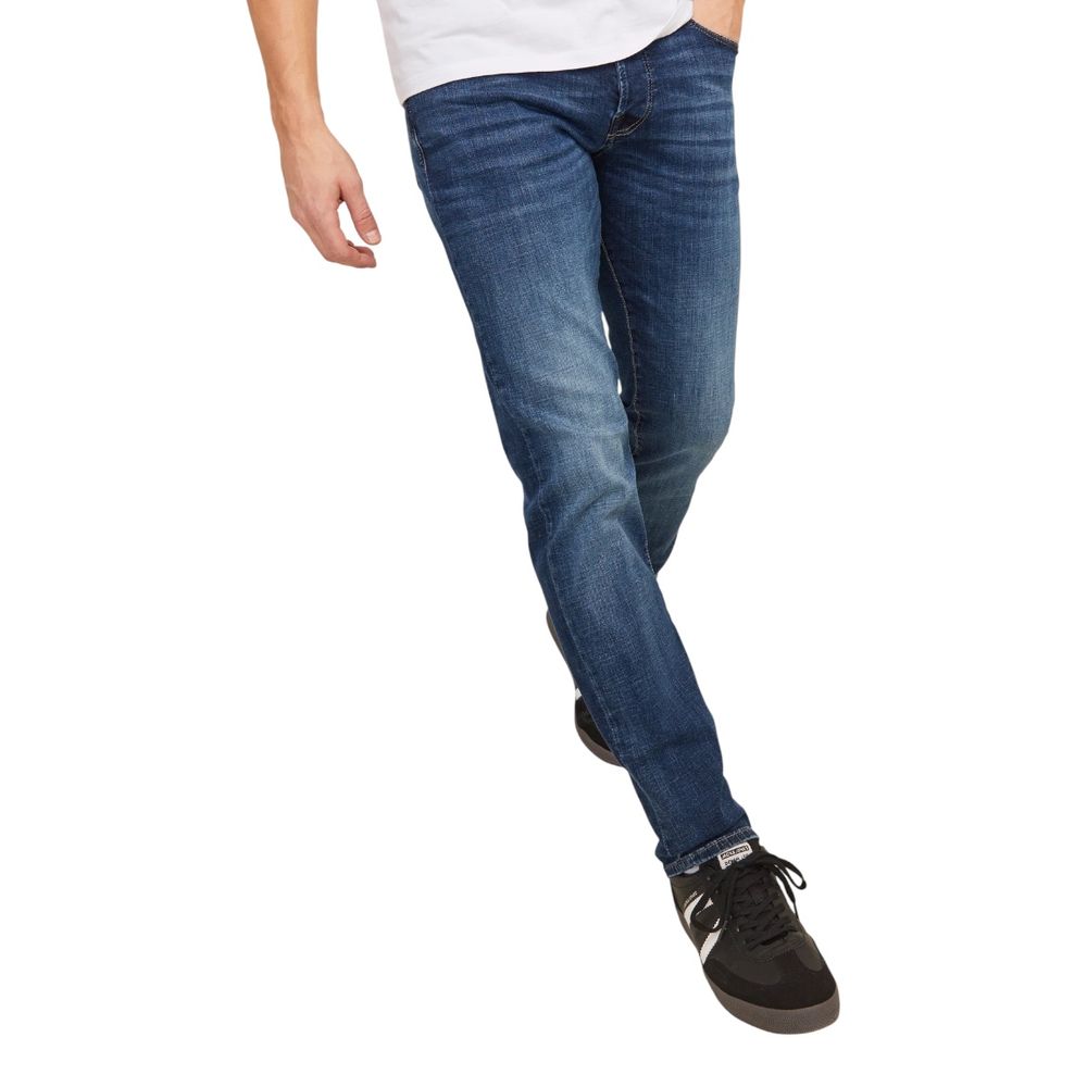 Jack Jones Men's Straight-Leg Relaxed-Fit Regular-Fit Denim Cotton Jeans - Blue