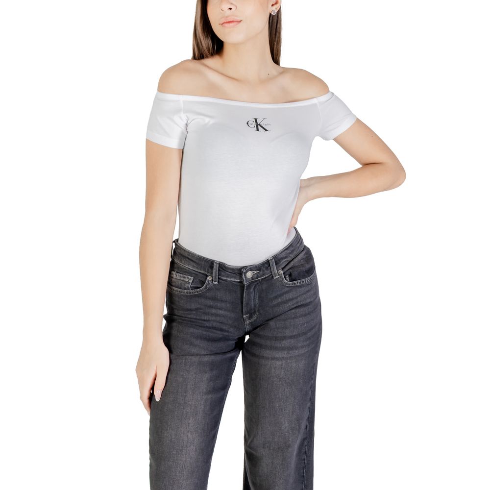 Calvin Klein Jeans Women's Stretch Cotton T-Shirt - White