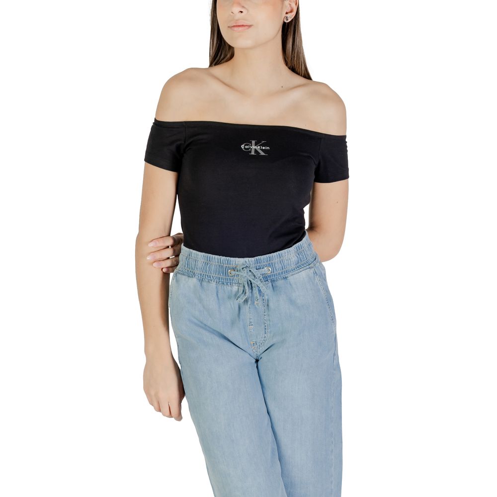 Calvin Klein Jeans Women's Stretch Cotton T-Shirt - Black