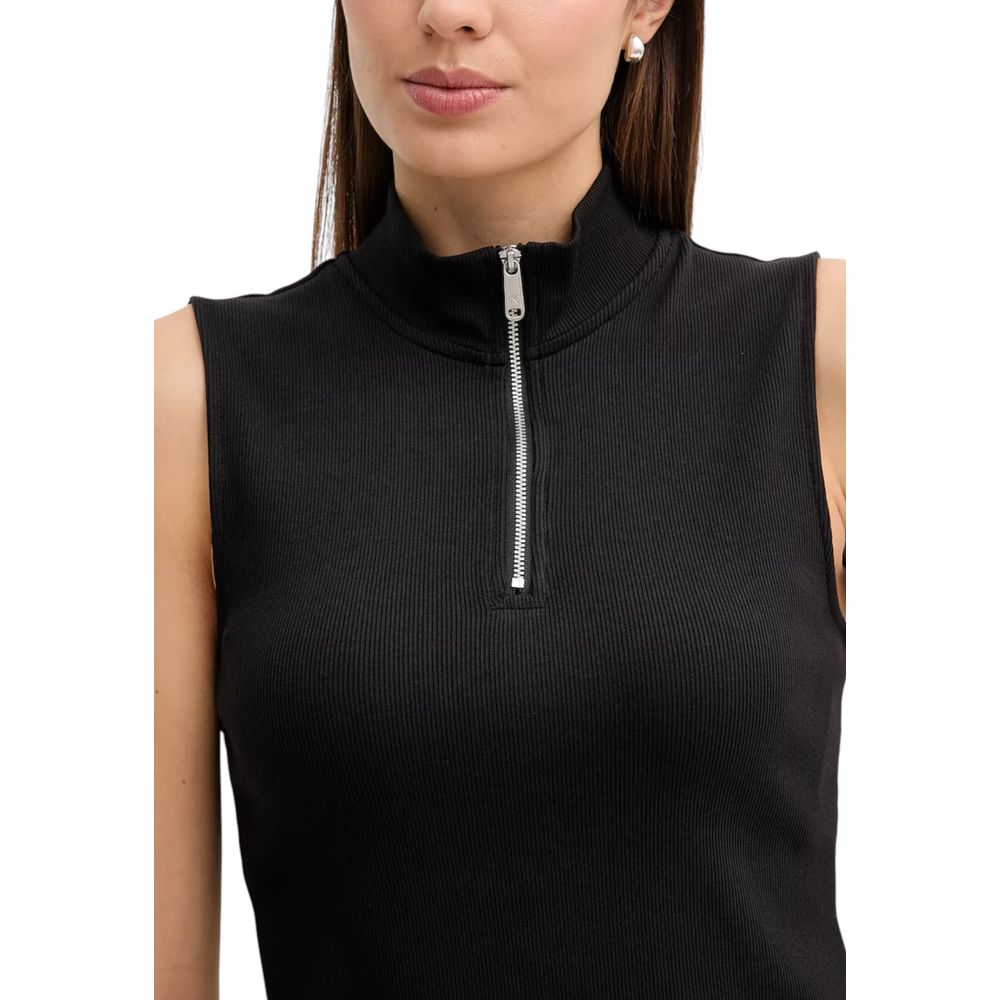 Calvin Klein Jeans Women's Sleeveless Stretch Cotton & Silicone Activewear Top - Black