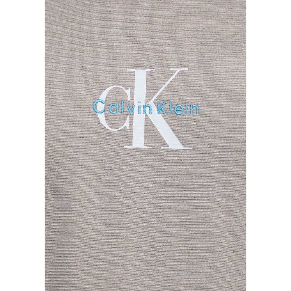Calvin Klein Jeans Men's Cotton & Polyester Terrycloth Hoodie - Gray